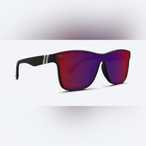 Bold Black Sunglasses with Pink Lenses
